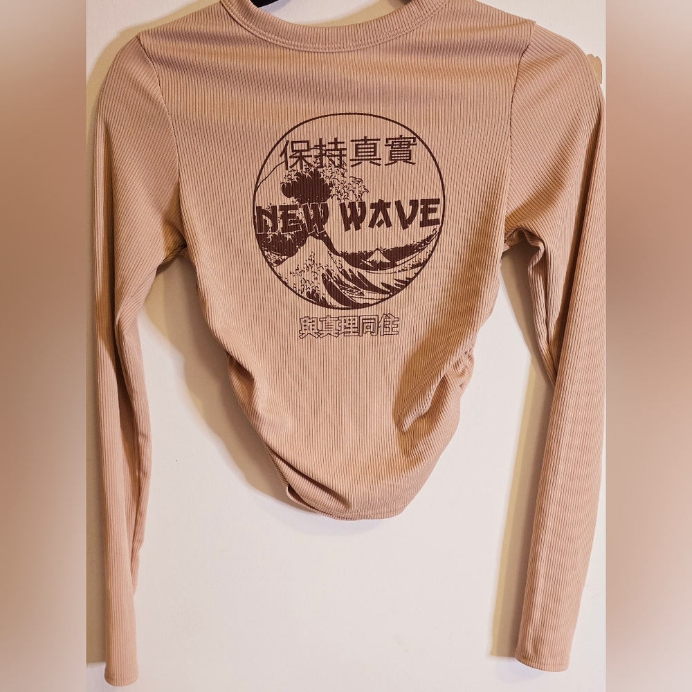 Pretty Little Thing Raunched Long Sleeve Shirt Size 4 Special Edition NWOT
